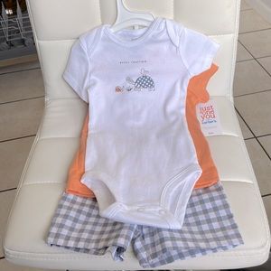 Size 6M boys- 3 piece Carter's summer set